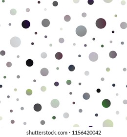 Light Silver, Gray vector seamless background with bubbles. Glitter abstract illustration with blurred drops of rain. The pattern can be used for aqua ad, booklets.