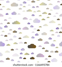 Light Silver, Gray vector seamless texture with cloudy sky. Colorful illustration consisted of abstract clouds. Pattern for design of window blinds, curtains.