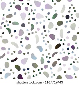 Light Silver, Gray vector seamless cover with circles. Illustration with set of shining colorful abstract circles. Pattern for design of window blinds, curtains.