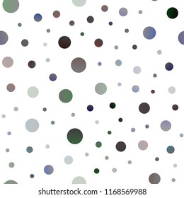 Light Silver, Gray vector seamless background with dots. Modern abstract illustration with colorful water drops. Pattern can be used as texture of water, rain drops.