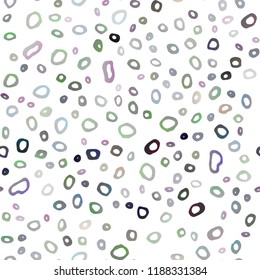 Light Silver, Gray vector seamless pattern with spheres. Abstract illustration with colored bubbles in nature style. Pattern for trendy fabric, wallpapers.