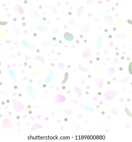 Light Silver, Gray vector seamless layout with circle spots. Blurred decorative design in abstract style with bubbles. Pattern for trendy fabric, wallpapers.