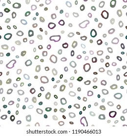 Light Silver, Gray vector seamless backdrop with dots, spots. Abstract illustration with colored bubbles in nature style. Pattern for design of window blinds, curtains.