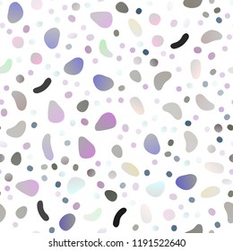 Light Silver, Gray vector seamless backdrop with dots, spots. Illustration with set of shining colorful abstract circles. Pattern for design of window blinds, curtains.