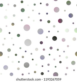 Light Silver, Gray vector seamless pattern with spheres. Modern abstract illustration with colorful water drops. The pattern can be used for ads, leaflets of liquid.