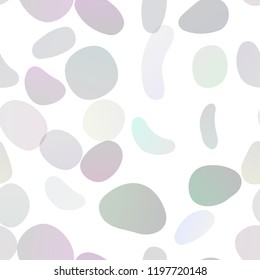 Light Silver, Gray vector seamless cover with circles. Glitter abstract illustration with blurred drops of rain. Template for business cards, websites.