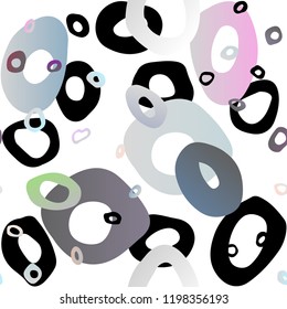 Light Silver, Gray vector seamless background with bubbles. Colorful illustration with blurred circles in nature style. Trendy design for wallpaper, fabric makers.