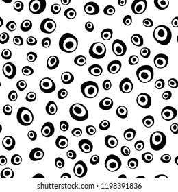 Light Silver, Gray vector seamless layout with circle spots. Glitter abstract illustration with blurred drops of rain. Pattern for trendy fabric, wallpapers.