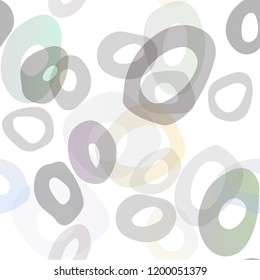 Light Silver, Gray vector seamless template with spots. Glitter abstract illustration with blurred drops of rain. Template for business cards, websites.