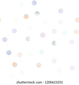 Light Silver, Gray vector seamless background with bubbles. Blurred decorative design in abstract style with bubbles. Pattern can be used as texture of water, rain drops.