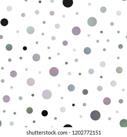 Light Silver, Gray vector seamless cover with spots. Beautiful colored illustration with blurred circles in nature style. The pattern can be used for aqua ad, booklets.
