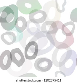 Light Silver, Gray vector seamless pattern with spheres. Colorful illustration with blurred circles in nature style. Pattern for design of fabric, wallpapers.