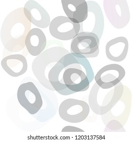 Light Silver, Gray vector seamless template with spots. Glitter abstract illustration with blurred drops of rain. Pattern for design of fabric, wallpapers.