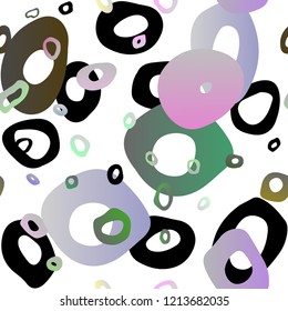 Light Silver, Gray vector seamless background with bubbles. Blurred decorative design in abstract style with bubbles. Template for business cards, websites.