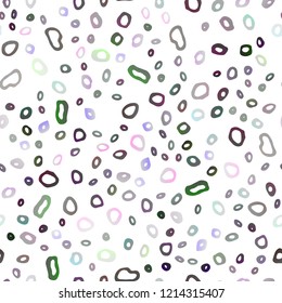 Light Silver, Gray vector seamless backdrop with dots, spots. Modern abstract illustration with colorful water drops. Pattern for trendy fabric, wallpapers.