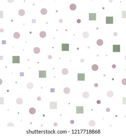Light Silver, Gray vector seamless texture with disks, rectangles. Glitter abstract illustration with cubes, circles. Trendy design for wallpaper, fabric makers.