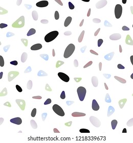 Light Silver, Gray vector seamless backdrop with lines, circles. Circles, lines on abstract background with colorful gradient. Smart design for your business advert.