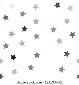 Light Silver, Gray vector seamless cover with small and big stars. Blurred decorative design in simple style with stars. The pattern can be used for websites.