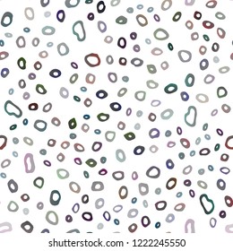 Light Silver, Gray vector seamless pattern with spheres. Modern abstract illustration with colorful water drops. Trendy design for wallpaper, fabric makers.