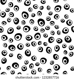 Light Silver, Gray vector seamless texture with disks. Glitter abstract illustration with blurred drops of rain. Pattern for trendy fabric, wallpapers.