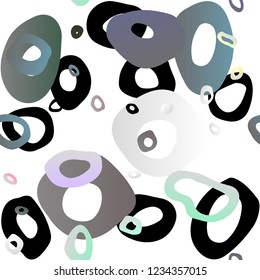 Light Silver, Gray vector seamless backdrop with dots, spots. Glitter abstract illustration with blurred drops of rain. Design for textile, fabric, wallpapers.