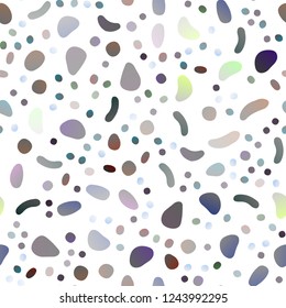 Light Silver, Gray vector seamless layout with circle spots. Illustration with set of shining colorful abstract circles. Pattern for design of window blinds, curtains.