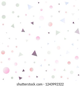 Light Silver, Gray vector seamless template with crystals, circles. Abstract gradient illustration with circles, triangles. Pattern for design of window blinds, curtains.