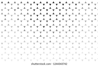 Light Silver, Gray vector seamless cover in polygonal style. Glitter abstract illustration with triangular shapes. Pattern for design of window blinds, curtains.