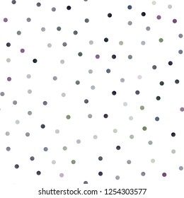Light Silver, Gray vector seamless pattern with spheres. Beautiful colored illustration with blurred circles in nature style. The pattern can be used for beautiful websites.