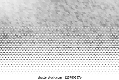Light Silver, Gray vector seamless texture in triangular style. Decorative design in abstract style with triangles. Pattern for trendy fabric, wallpapers.