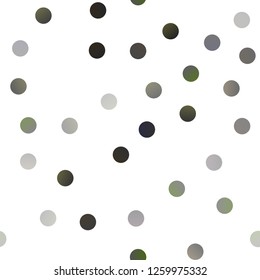 Light Silver, Gray vector seamless background with bubbles. Blurred bubbles on abstract background with colorful gradient. Completely new template for your brand book.