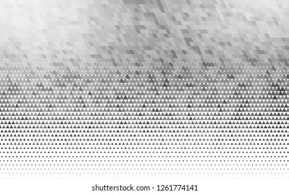 Light Silver, Gray vector seamless template with crystals, triangles. Glitter abstract illustration with triangular shapes. Pattern for trendy fabric, wallpapers.