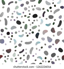 Light Silver, Gray vector seamless texture with disks. Illustration with set of shining colorful abstract circles. Pattern for design of window blinds, curtains.