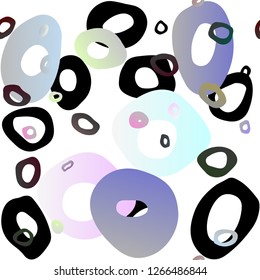 Light Silver, Gray vector seamless backdrop with dots, spots. Abstract illustration with colored bubbles in nature style. Template for business cards, websites.