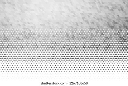 Light Silver, Gray vector seamless background with triangles. Decorative design in abstract style with triangles. Trendy design for wallpaper, fabric makers.