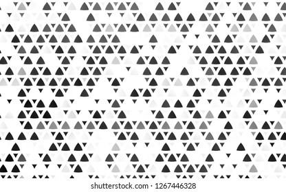 Light Silver, Gray vector seamless layout with lines, triangles. Decorative design in abstract style with triangles. Pattern for design of fabric, wallpapers.