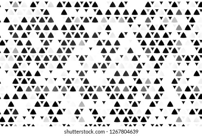 Light Silver, Gray vector seamless cover in polygonal style. Decorative design in abstract style with triangles. Template for business cards, websites.
