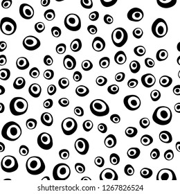 Light Silver, Gray vector seamless pattern with spheres. Glitter abstract illustration with blurred drops of rain. Template for business cards, websites.