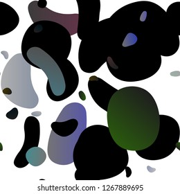 Light Silver, Gray vector seamless backdrop with dots, spots. Colorful illustration with blurred circles in nature style. Template for business cards, websites.