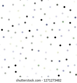 Light Silver, Gray vector seamless layout with circle shapes. Modern abstract illustration with colorful water drops. New design for ad, poster, banner of your website.