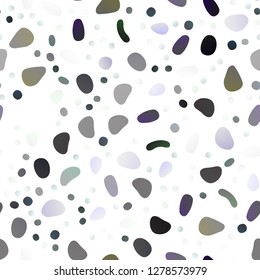 Light Silver, Gray vector seamless layout with circle spots. Modern abstract illustration with colorful water drops. Trendy design for wallpaper, fabric makers.