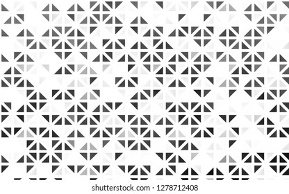 Light Silver, Gray vector seamless pattern in polygonal style. Glitter abstract illustration with triangular shapes. Pattern for trendy fabric, wallpapers.
