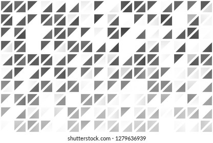Light Silver, Gray vector seamless backdrop with lines, triangles. Glitter abstract illustration with triangular shapes. Pattern for trendy fabric, wallpapers.