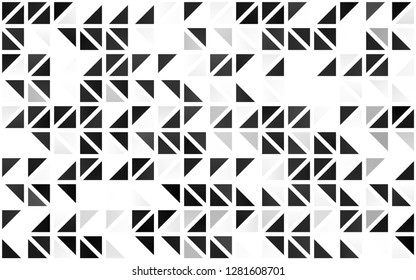 Light Silver, Gray vector seamless template with crystals, triangles. Triangles on abstract background with colorful gradient. Pattern for design of fabric, wallpapers.