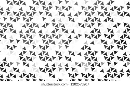 Light Silver, Gray vector seamless cover in polygonal style. Illustration with set of colorful triangles. Pattern for design of window blinds, curtains.