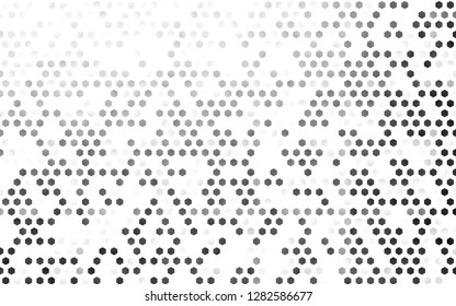 Light Silver, Gray vector seamless template in hexagonal style. Abstract illustration with colorful hexagons. Trendy design for wallpaper, fabric makers.