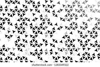 Light Silver, Gray vector seamless cover in polygonal style. Triangles on abstract background with colorful gradient. Design for textile, fabric, wallpapers.