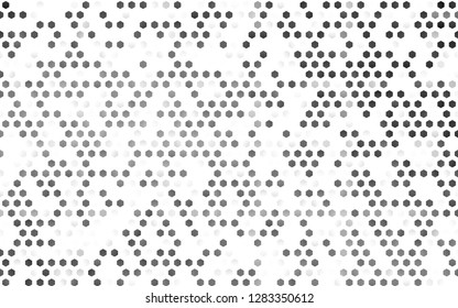 Light Silver, Gray vector seamless pattern with colorful hexagons. Colorful hexagons on white backdrop. Trendy design for wallpaper, fabric makers.