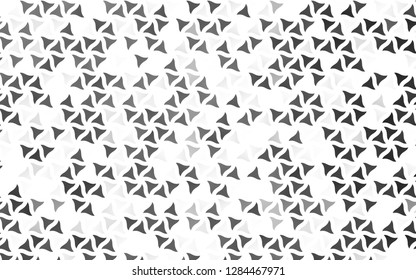 Light Silver, Gray vector seamless layout with lines, triangles. Glitter abstract illustration with triangular shapes. Trendy design for wallpaper, fabric makers.