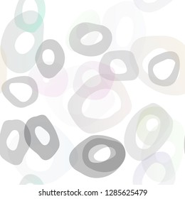 Light Silver, Gray vector seamless template with spots. Glitter abstract illustration with blurred drops of rain. Pattern for design of fabric, wallpapers.